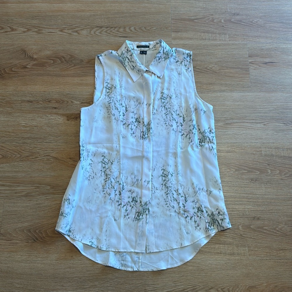 Theory silk blouse size medium